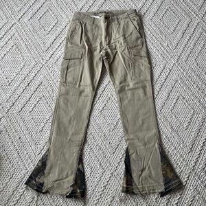 Custom Camo Beige Polo Ralph Lauren Flared Straight Leg Pants By Me